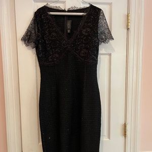 St. John Sequined Black Cocktail Dress, Size 4, NWT